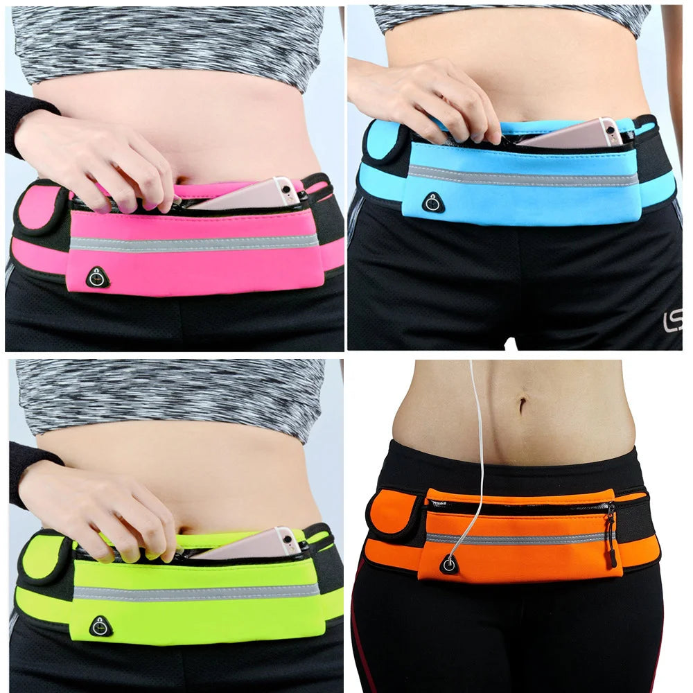 Sports Waist Bag Men Women Gym Bag Water Resistant Cycling Phone Holder