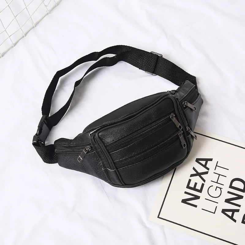 Leather Waist Bag Fanny Pack Men Women
