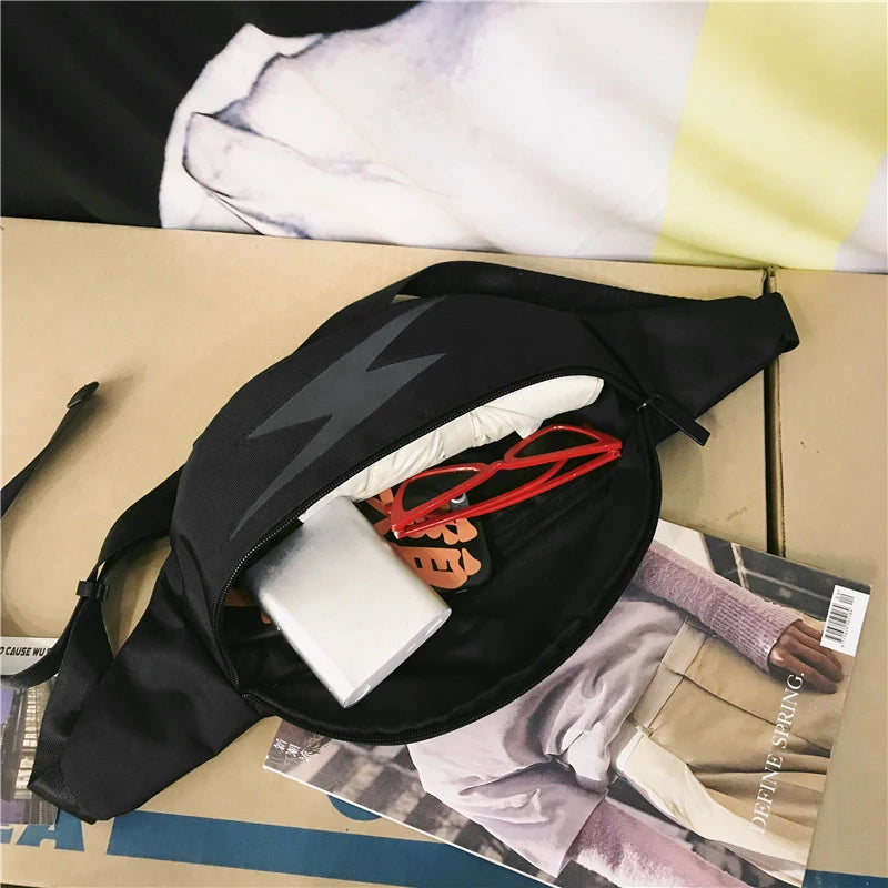 Reflective Waist Bag Chest Pack Outdoor Sports Crossbody Bag