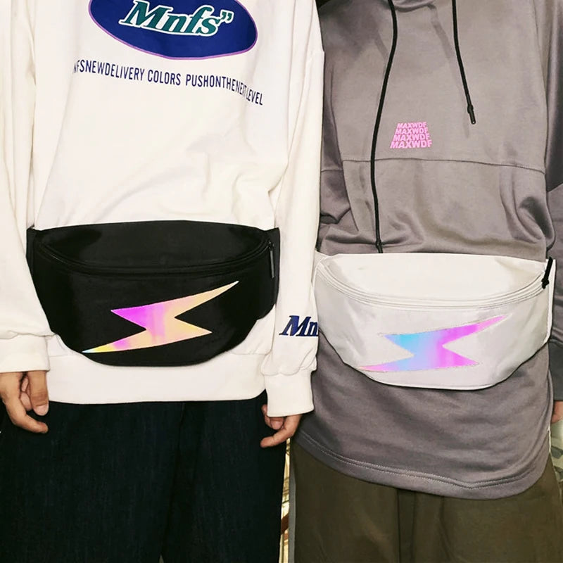 Reflective Waist Bag Chest Pack Outdoor Sports Crossbody Bag