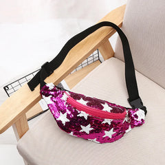 Glitter Sequin Waterproof Waist Bag Female Belt Chest Handbag Unisex Fanny Pack