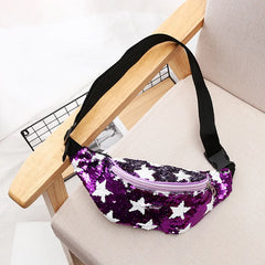Glitter Sequin Waterproof Waist Bag Female Belt Chest Handbag Unisex Fanny Pack