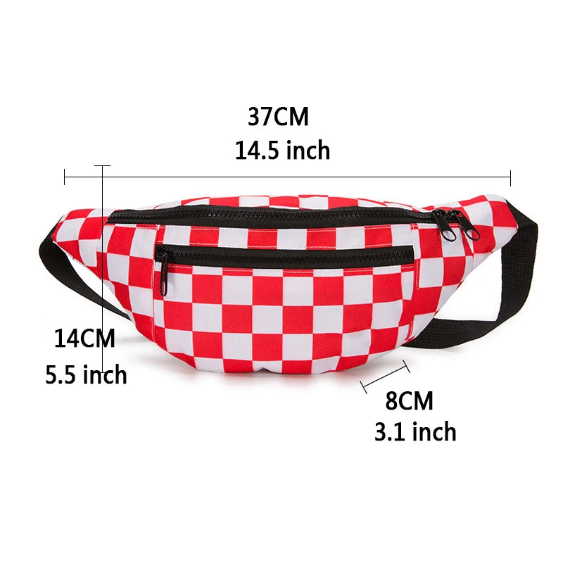 Waist Bag Zipper Phone Pocket Unisex Fanny Pack for Men and Women
