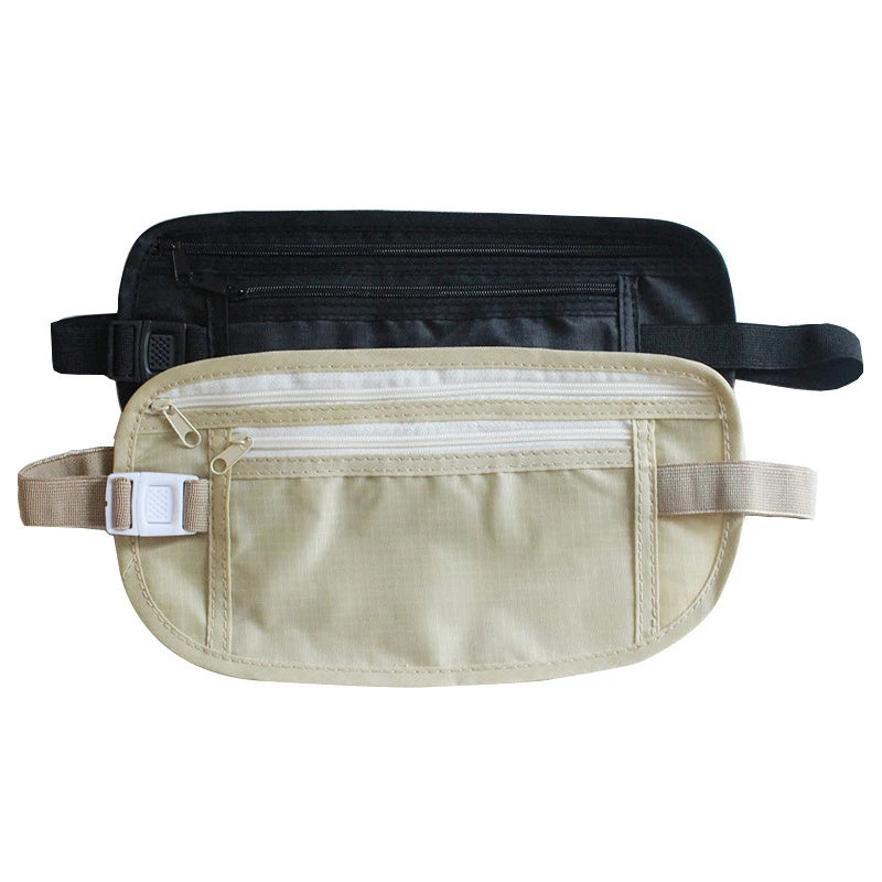 Invisible Travel Waist Packs Pouch For Passport Money Belt Bag