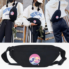 Landscape Print Waist Bag Running Belt Pouch Fanny Pack