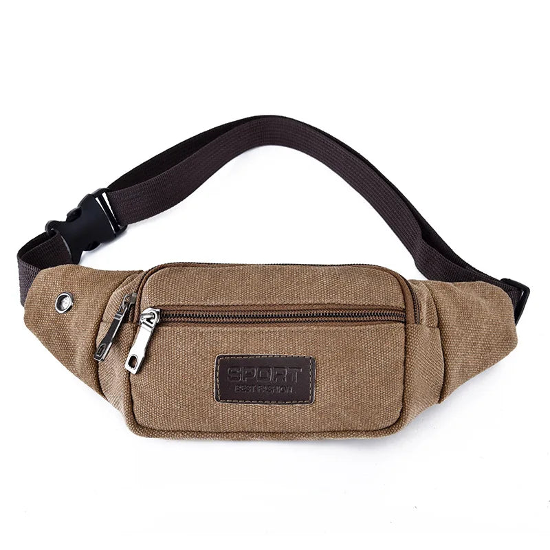 Men Waist Bag Funny Pack Chain Waist Bag Phone Pouch Sports Casual