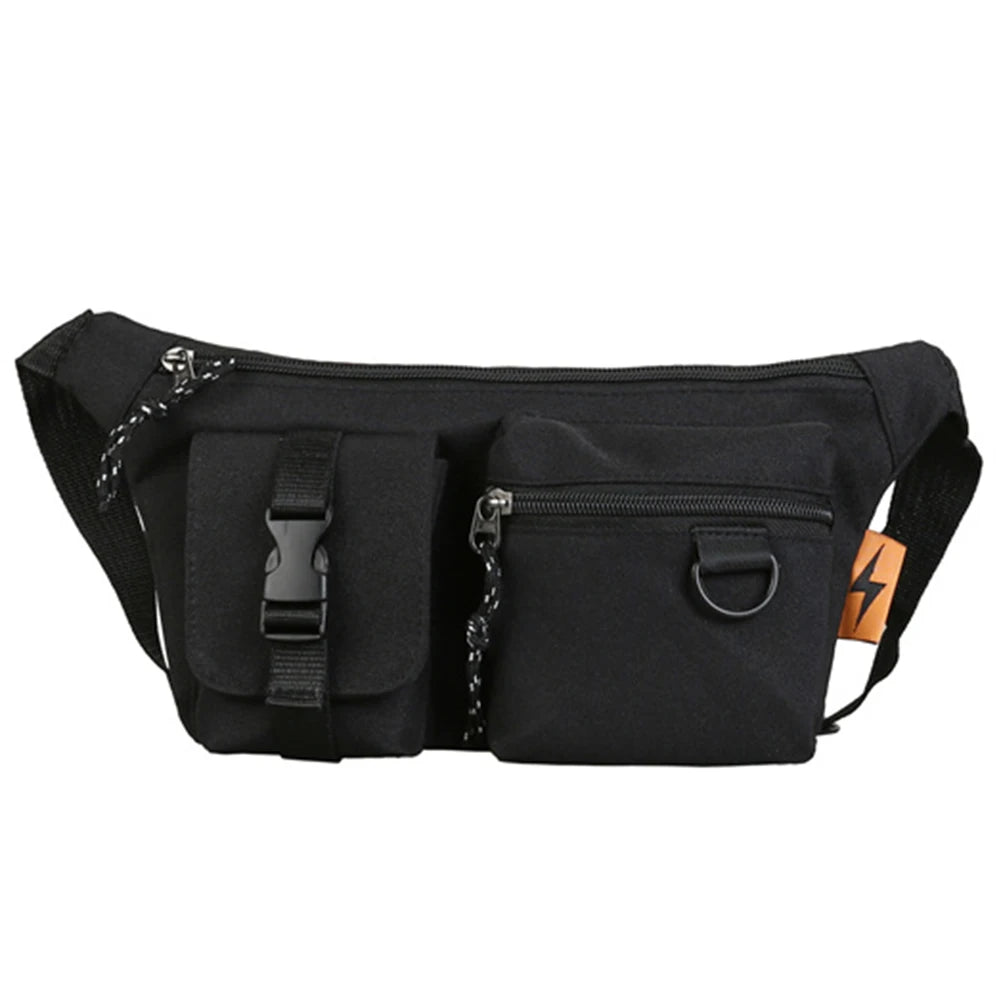 Waist Bag Multifunction Phone Pouch Retro Women Oxford Cloth Crossbody Chest Bag