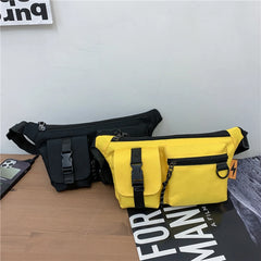 Waist Bag Multifunction Phone Pouch Retro Women Oxford Cloth Crossbody Chest Bag