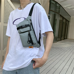 Waist Bag Multifunction Phone Pouch Retro Women Oxford Cloth Crossbody Chest Bag
