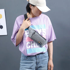 Large Canvas Waist Bag Pack Casual Phone Belt Pouch Travel Fanny Bag