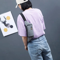 Large Canvas Waist Bag Pack Casual Phone Belt Pouch Travel Fanny Bag