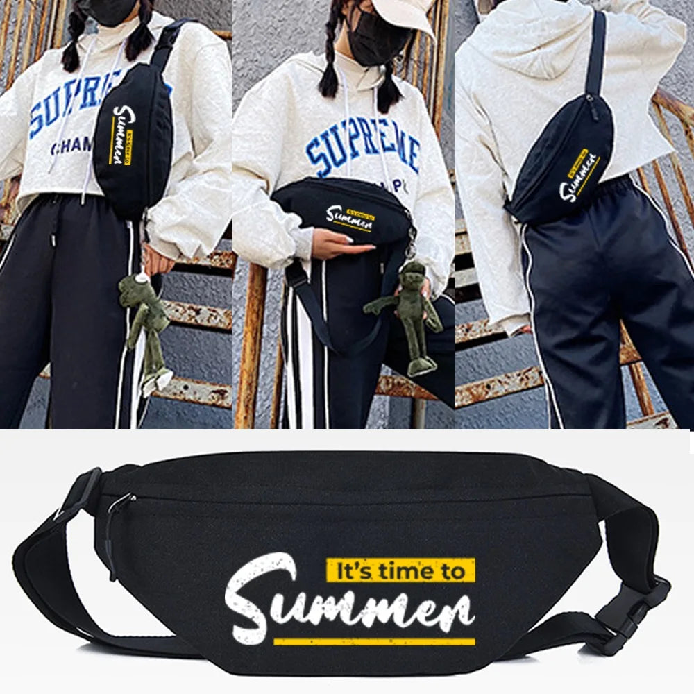 Summer Printed Waist Bag Chest Crossbody Bag Men Women Fanny Pack
