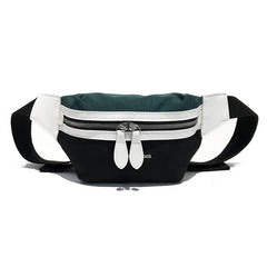Canvas Waist Bag Women Leisure Panelled Fanny Pack Letter Bum Bag
