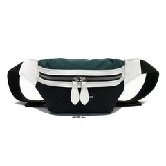 Canvas Waist Bag Women Leisure Panelled Fanny Pack Letter Bum Bag