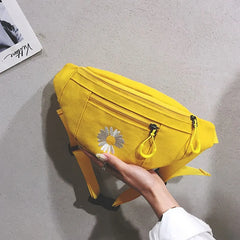 Canvas Leisure Waist Bag Letter B Fanny Pack For Girls