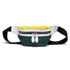 Canvas Waist Bag Women Leisure Fanny Pack Letter Bum Bag Chest Crossbody Belt