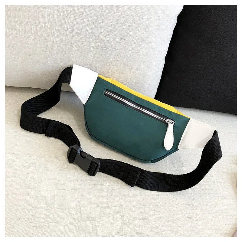 Canvas Waist Bag Women Leisure Fanny Pack For Girls Letter Bum Bag