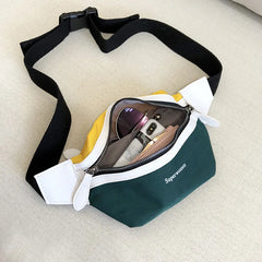 Canvas Waist Bag Women Leisure Fanny Pack Letter Bum Bag Chest Crossbody Belt