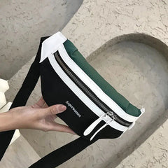 Canvas Leisure Waist Bag Letter B Fanny Pack For Girls
