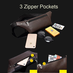 Women Waist Bag Belt Fanny Pack Hip Pouch Leather Pockets