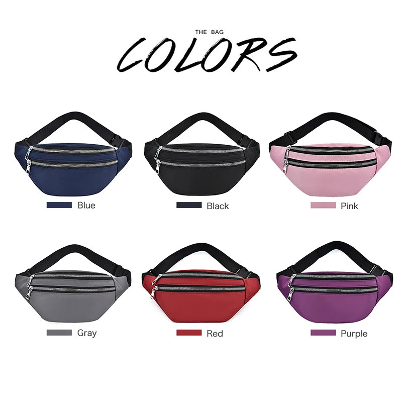 Women Waist Bag Fanny Pack Chest Shoulder Belt Travel Phone Pouch Lady Purse