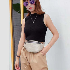 Sequins Waist Bag Women Fanny Packs Female Shoulder Chest Bag