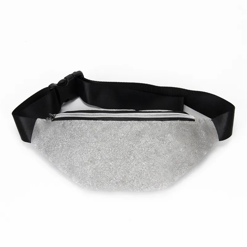 Sequins Waist Bag Women Fanny Packs Female Shoulder Chest Bag