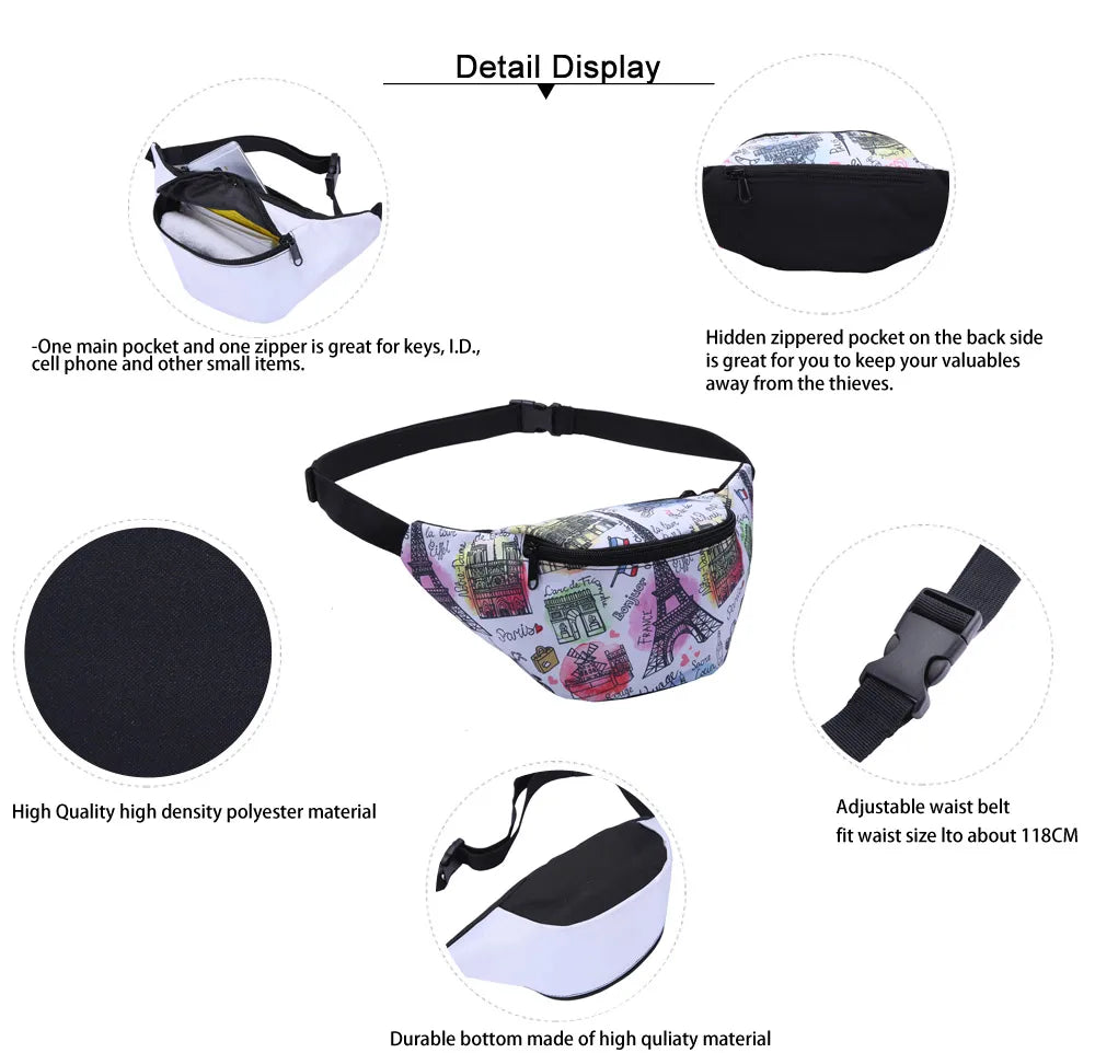 Waist Bag Women Triangle Bum Bag Fanny Pack