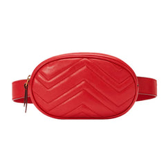Red Rivets Waist Fanny Pack Bags Velvet Leather Chest Handbag
