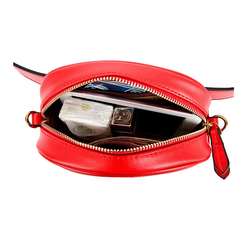 Red Rivets Waist Fanny Pack Bags Velvet Leather Chest Handbag