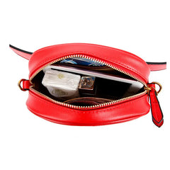 Red Rivets Waist Fanny Pack Bags Velvet Leather Chest Handbag