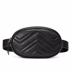 Red Rivets Waist Fanny Pack Bags Velvet Leather Chest Handbag