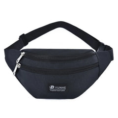 Waist Bag Three Zipper Pocket Men Chest Handbag Fanny Pack