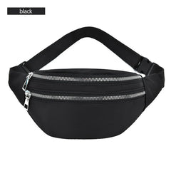 Waist Bag Three Zipper Pocket Fanny Pack Pink Waist Pack