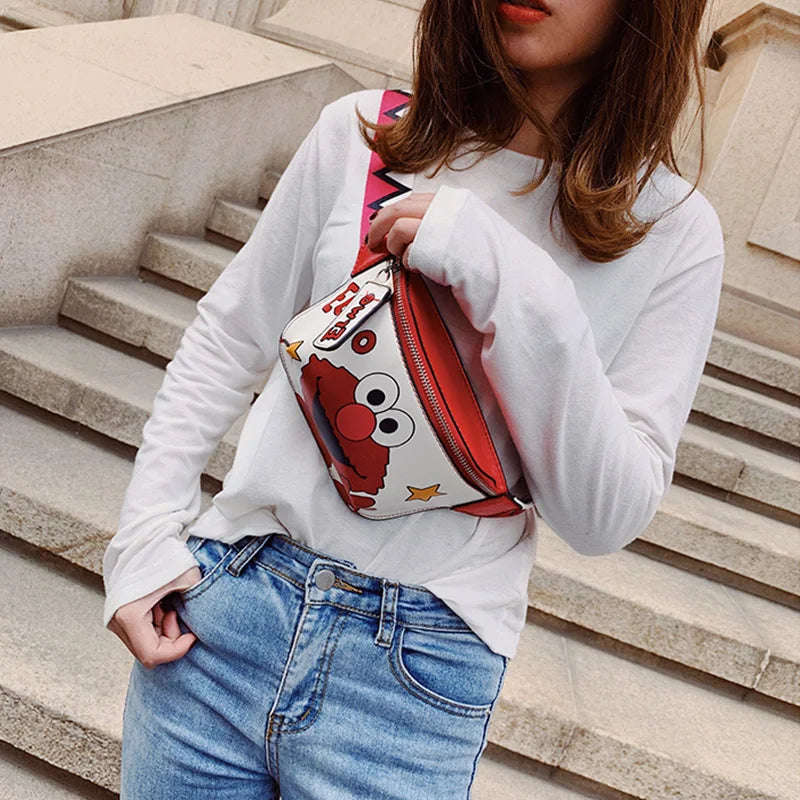 Women's Fanny Pack Cartoon Waist Bag Handy Banana Chest Bag