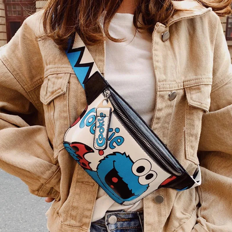 Women's Fanny Pack Cartoon Waist Bag Handy Banana Chest Bag