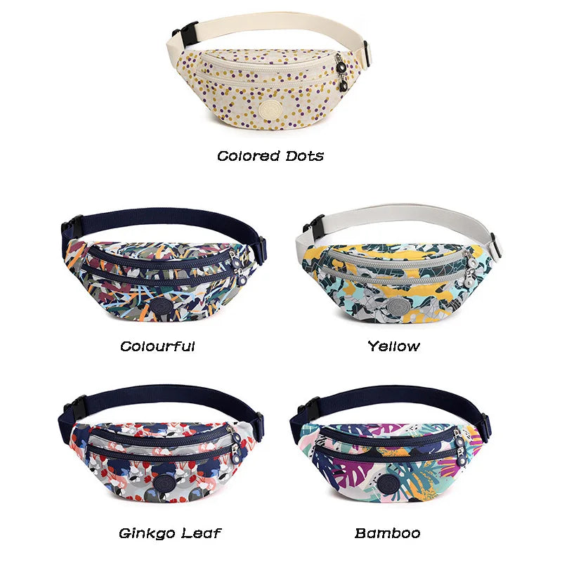 Waterproof Waist Bag Women's Fanny Pack Crossbody Bag