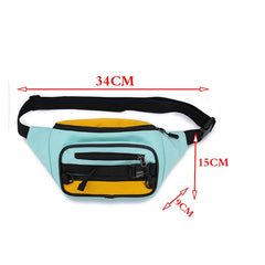 Women's Canvas Fanny Pack Zipper Hip Hop Bag