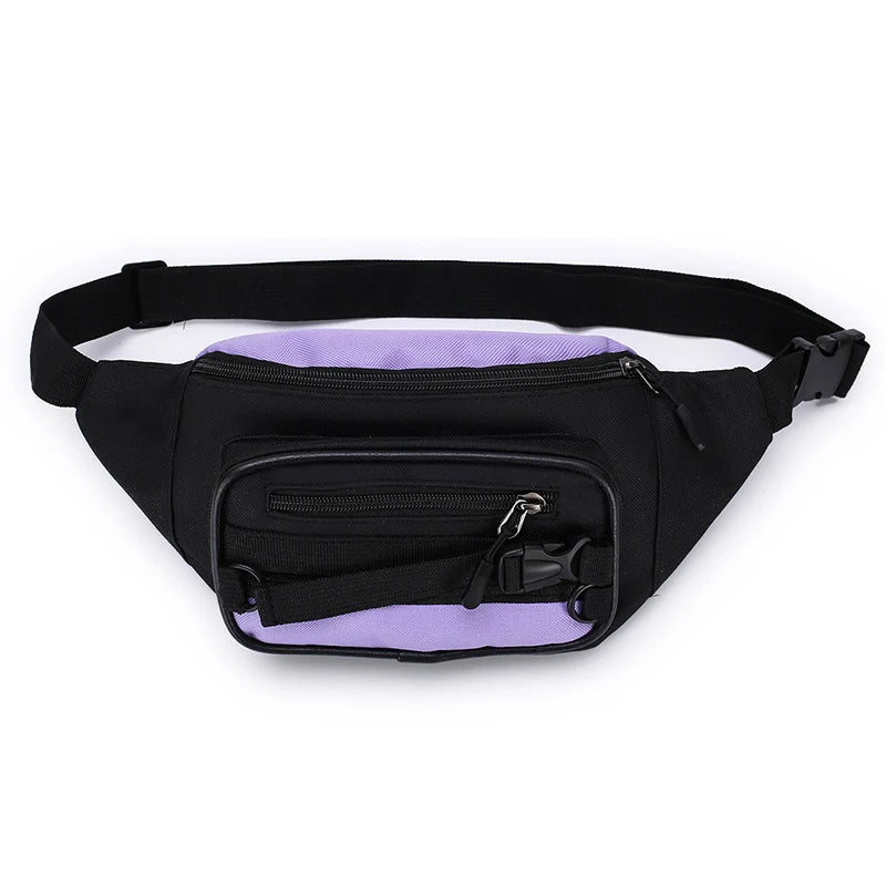 Canvas Waist Bag Women's Fanny Pack Zipper Hip Hop Bag
