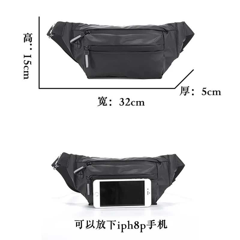 Glitter Fanny Pack Waterproof Geometric Belt Bag