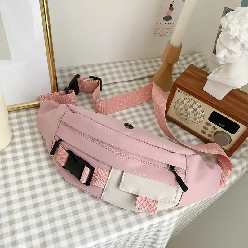 Canvas Waist Bag Functional Phone Pouch Fanny Pack