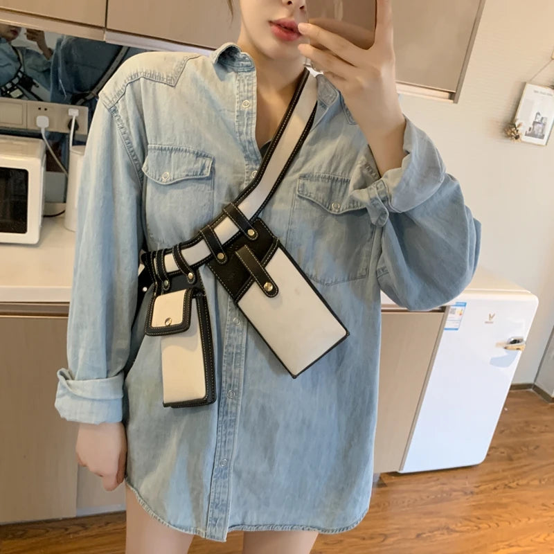 Leather Waist Belt Bag Crossbody Fanny Pack Phone Pouch