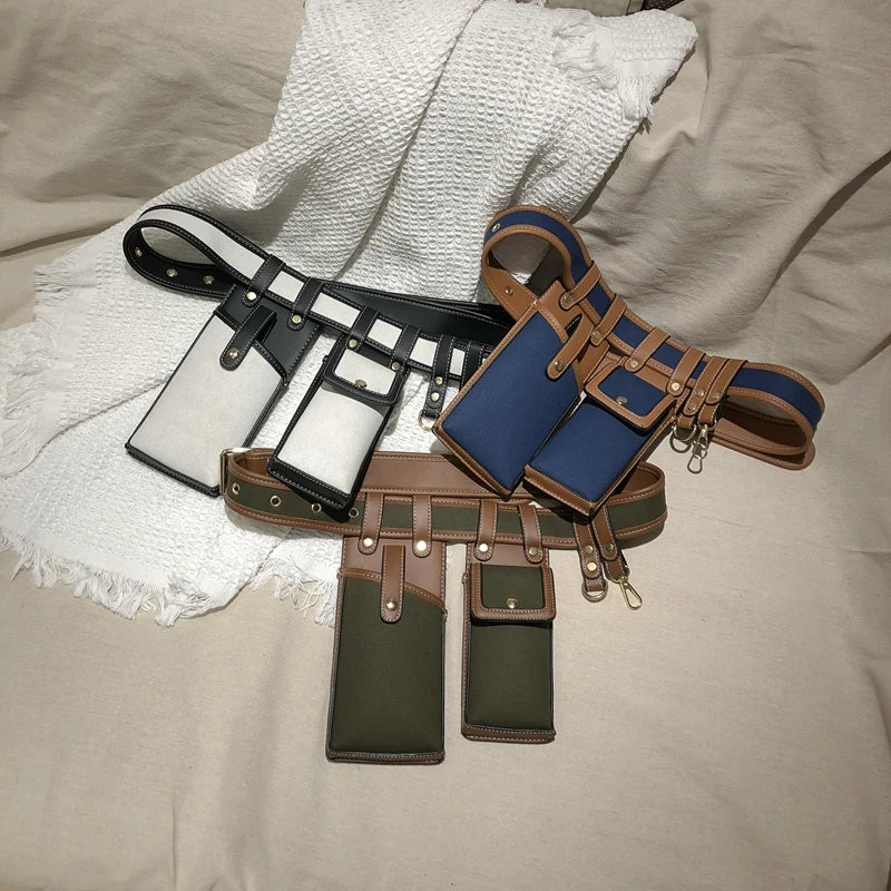 Leather Waist Belt Bag Crossbody Fanny Pack Phone Pouch