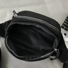 Canvas Waist Bag Women Fanny Pack Mini Satchel Chest Phone Pouch