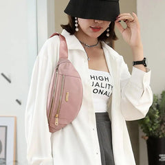 Canvas Waist Bag Shoulder Crossbody Chest Bags Handbags All-match Messenger Belt