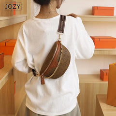Women's Leather Chest Bag Fanny Pack Phone Purse