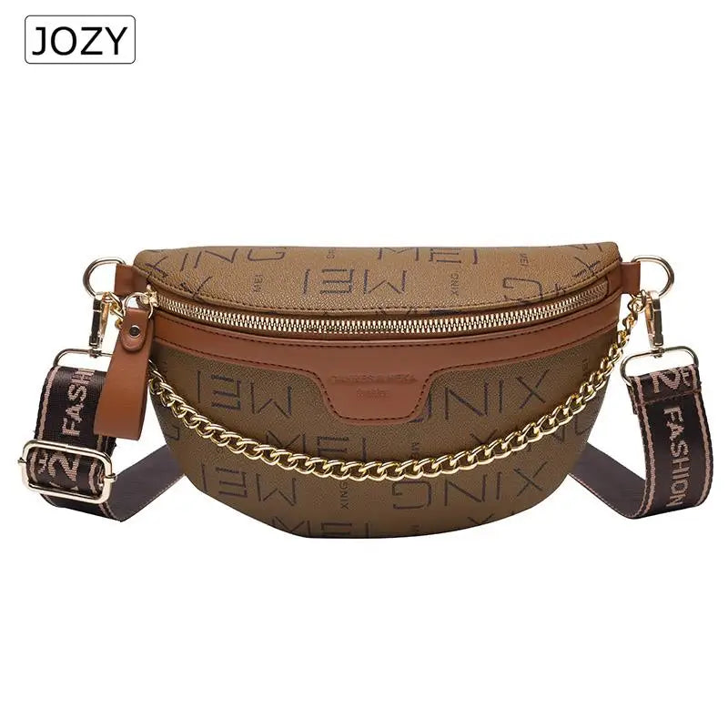 Women's Leather Chest Bag Fanny Pack Phone Purse