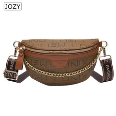 Women's Leather Chest Bag Fanny Pack Phone Purse