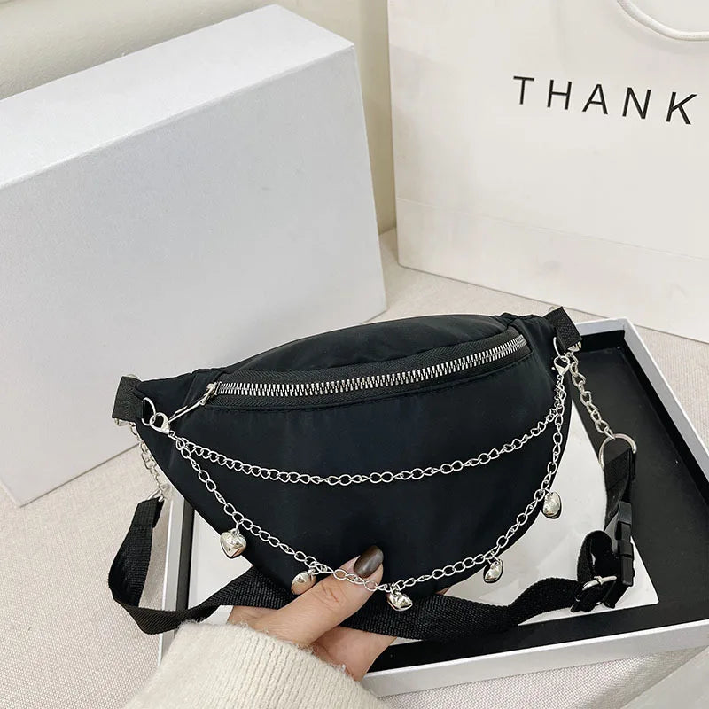Women's Solid Fanny Pack Crossbody Chest Bag