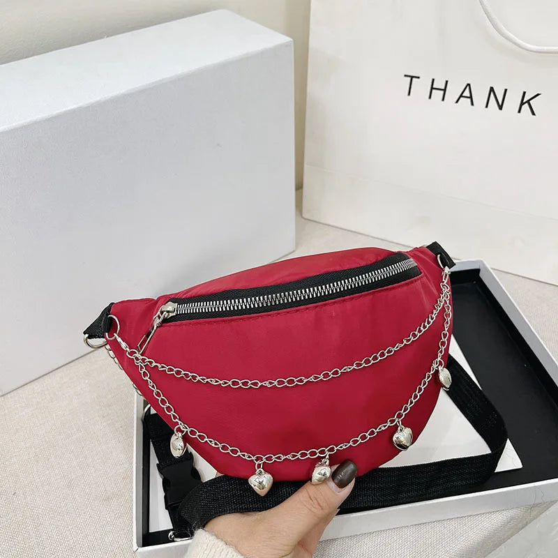 Women's Solid Fanny Pack Crossbody Chest Bag